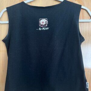 Vintage Black High Neck Tank Top